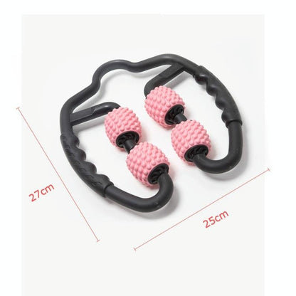 Muscle Massage Roller Foam Shaft For Yoga & Fitness - Fish Bones Type Cherry Pink - Factory Direct Shop