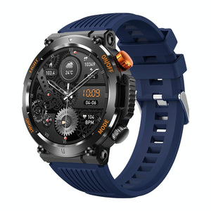 1.46 Inch Round Screen Bluetooth Smart Watch Support Health Monitoring & 100+ Sports Modes - Blue