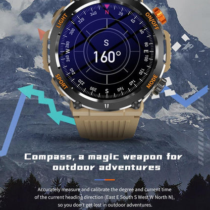 1.46 Inch Round Screen Bluetooth Smart Watch Support Health Monitoring & 100+ Sports Modes - Blue