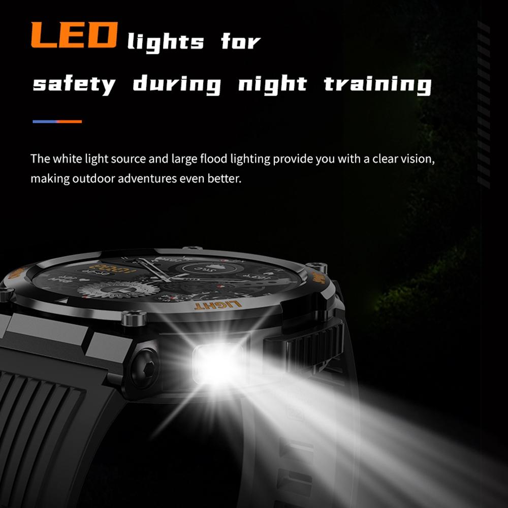 1.46 Inch Round Screen Bluetooth Smart Watch Support Health Monitoring & 100+ Sports Modes - Blue