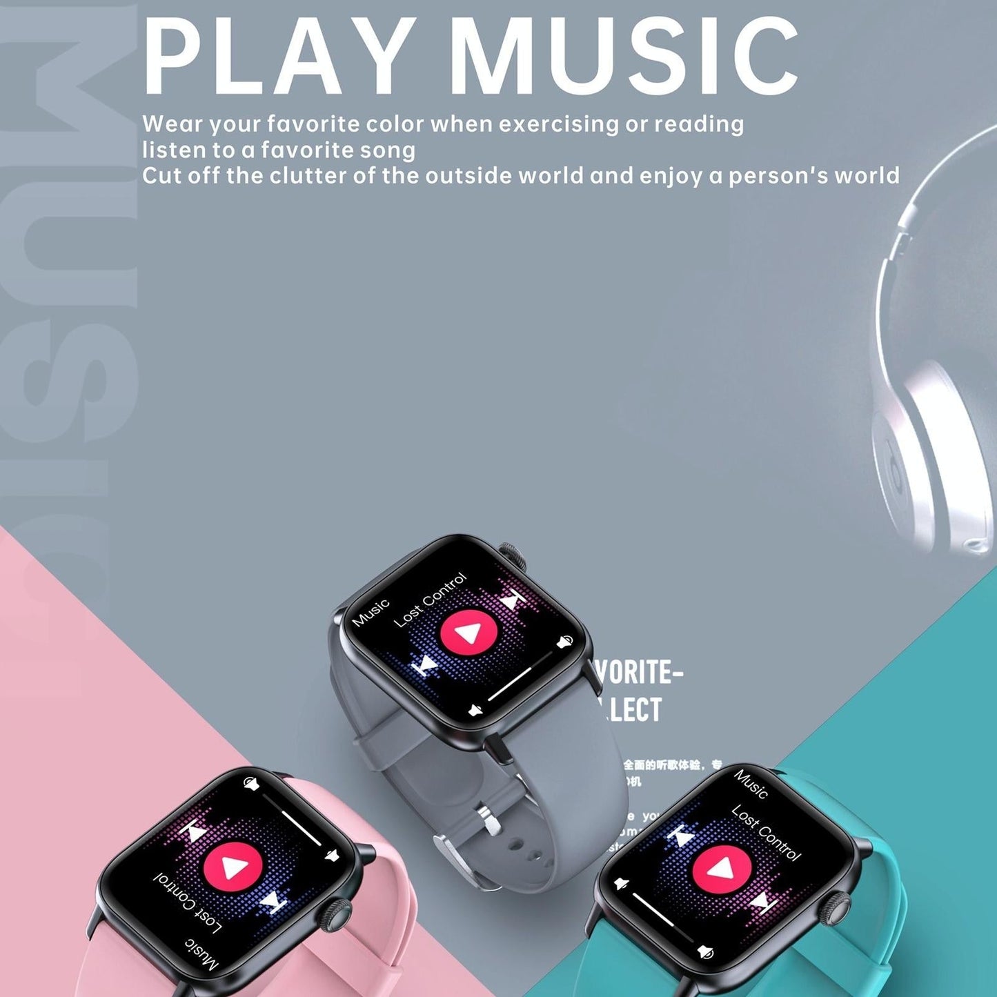 1.83 Inch Bt5.2 Smart Sport Watch Support Sleep / Heart Rate / Blood Oxygen / Temperature / Blood Pressure Health Monitor - Black + Grey