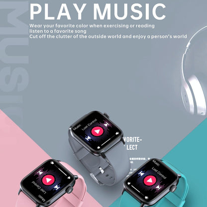 1.83 Inch Bt5.2 Smart Sport Watch Support Sleep / Heart Rate / Blood Oxygen / Temperature / Blood Pressure Health Monitor - Black + Grey