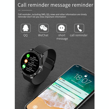 1.28 Inch Ips Colour Screen Ip67 Waterproof Smart Watch Support Blood Pressure Monitoring / Heart Rate Monitoring / Sleep Monitoring - Silver