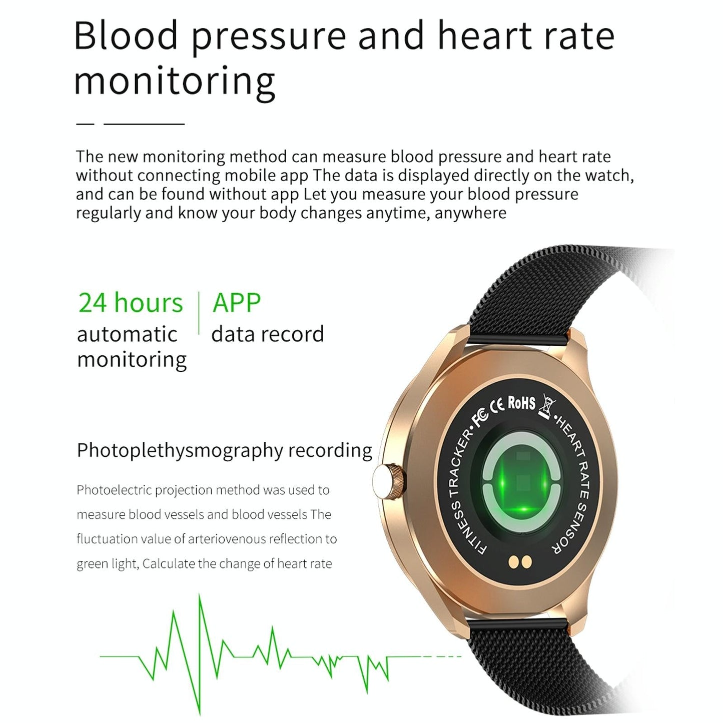 1.28 Inch Ips Colour Screen Ip67 Waterproof Smart Watch Support Blood Pressure Monitoring / Heart Rate Monitoring / Sleep Monitoring - Silver