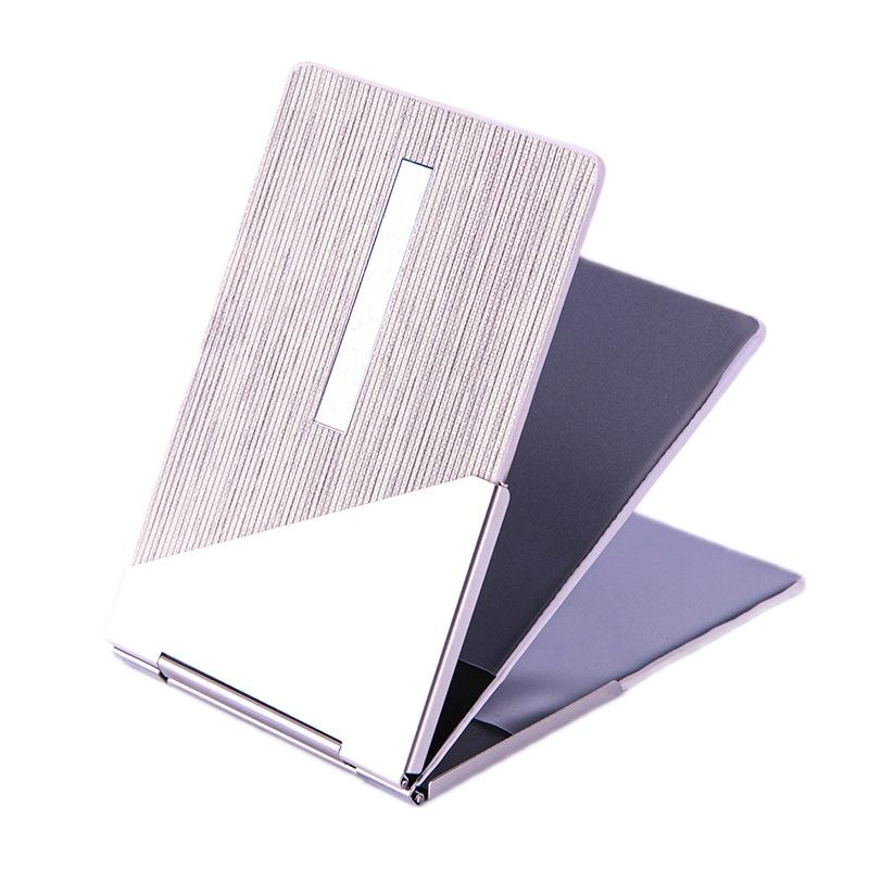 Metal Driver License Holder Fits Most Vehicles - Stripe Gray