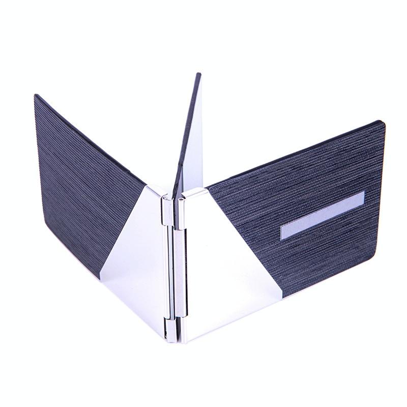 Metal Driver License Holder Fits Most Vehicles - Stripe Gray