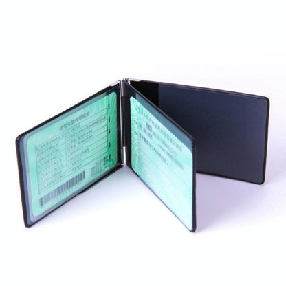 Metal Driver License Holder Fits Most Vehicles - Stripe Gray