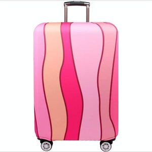 18-21 Inch Travel Suitcase Dust Covers - Elastic & Abrasion-resistant - Pink Ripple