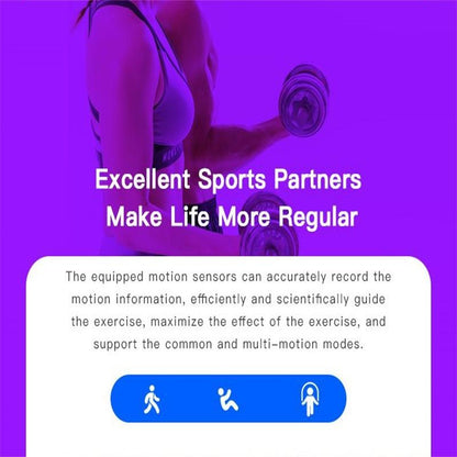 Smart Watch With Call Reminder And Health Monitoring - Waterproof - Purple