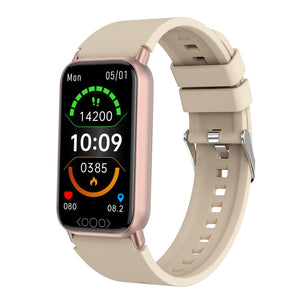 Smart Health Monitoring Watch With Colour Screen - Beige