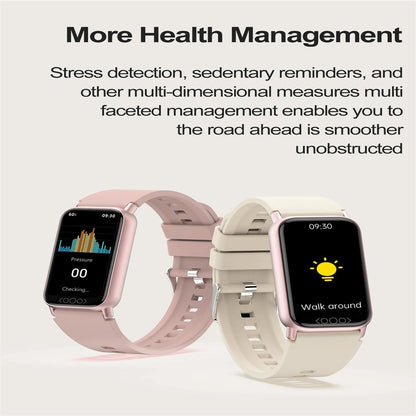 Smart Health Monitoring Watch With Colour Screen - Beige