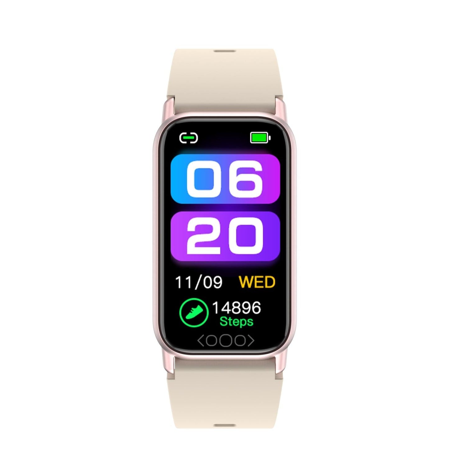 Smart Health Monitoring Watch With Colour Screen - Beige