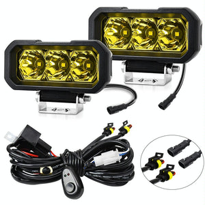 Vehicle Floodlight Yellow Ligh 40W 9V - 30V 5 Inch