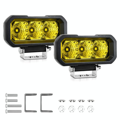 Vehicle Floodlight Yellow Ligh 40W 9V - 30V 5 Inch