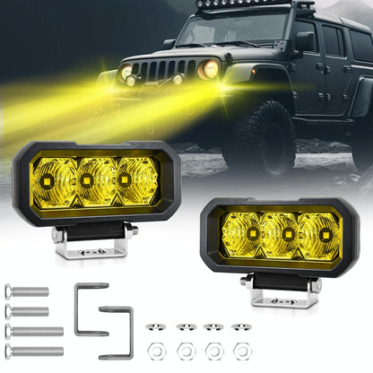 Vehicle Floodlight Yellow Ligh 40W 9V - 30V 5 Inch