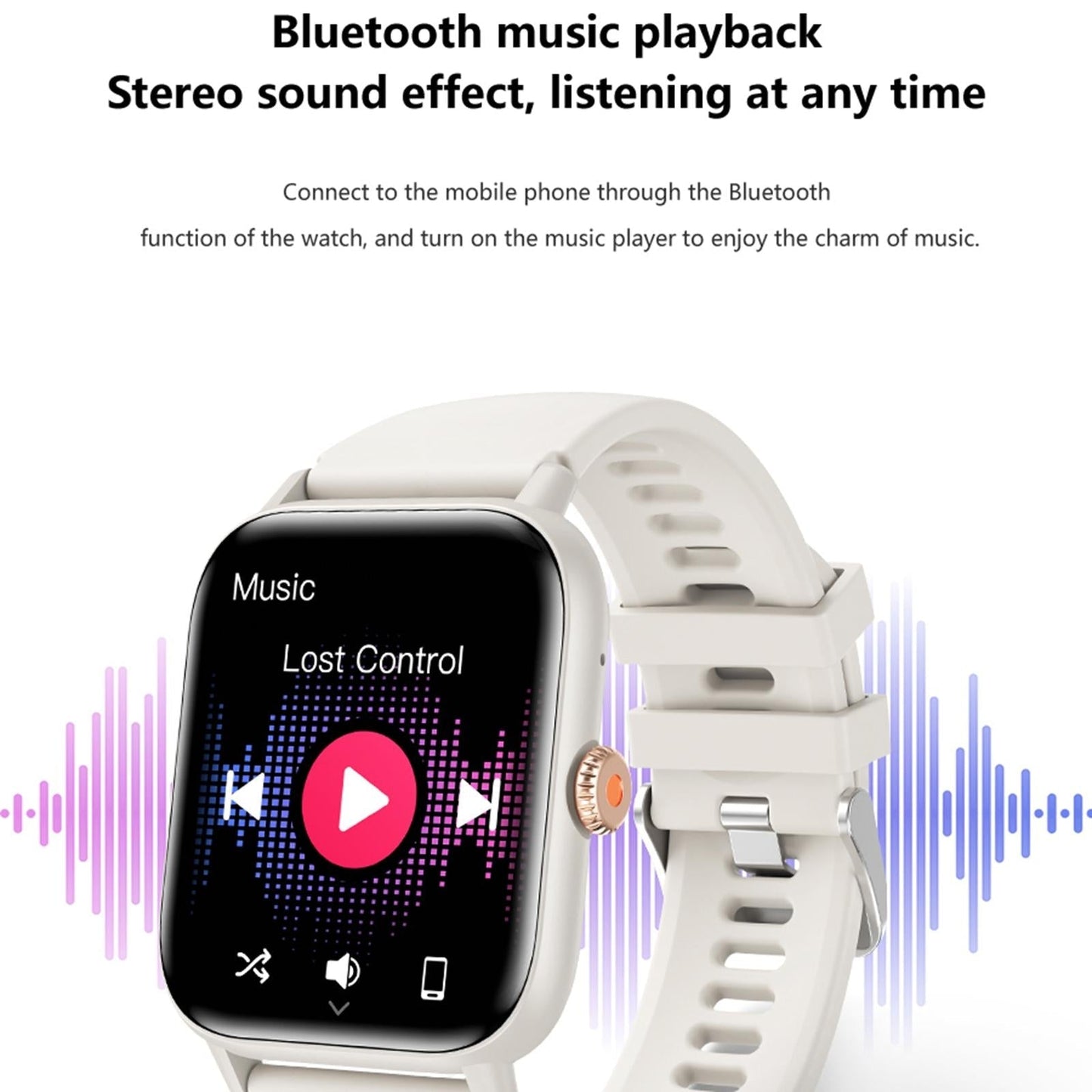 1.83 Inch Bt5.2 Smart Sport Watch Support Bluetooth Call / Sleep / Blood Sugar / Blood Oxygen / Heart Rate / Blood Pressure Health Monitor - Purple