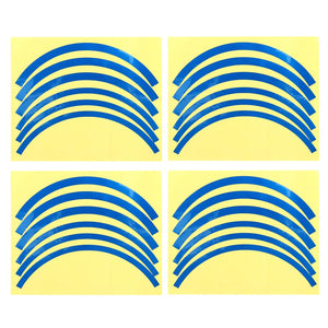 Blue Wheel Hub Sticker Set for Scooter / Bike / Electric Vehicle 2 Pcs - Blue