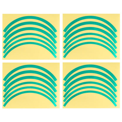 Blue Wheel Hub Sticker Set for Scooter / Bike / Electric Vehicle 2 Pcs - Blue