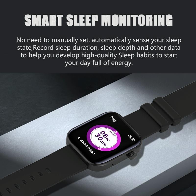 1.8 Inch Tft Screen Bluetooth Smart Watch Support Heart Rate Monitoring & 100+ Sports Modes - Blue