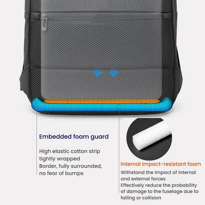 Large Capacity Lightweight Business Backpack For Men - Gray