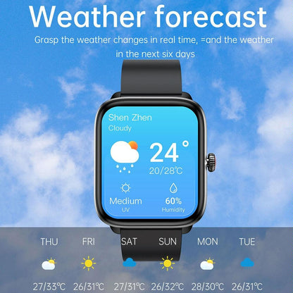 1.96 Inch Ip67 Waterproof Silicone Band Smart Watch Supports Dual-Mode Bluetooth Call / Heart Rate Monitoring - Gold