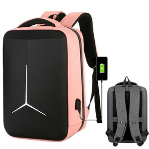 Waterproof Business Laptop Backpack with Usb Port - Multifunctional - Pink - 17 Inch