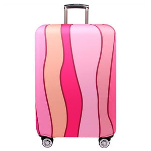29-32 Inch Travel Suitcase Dust Covers - Elastic & Abrasion-resistant - Pink Ripple