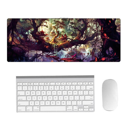 Fantasy Pattern Mouse Pad 400 X 900 X 1.5Mm Hand Painted No Overlock - 4 Tree Scenery