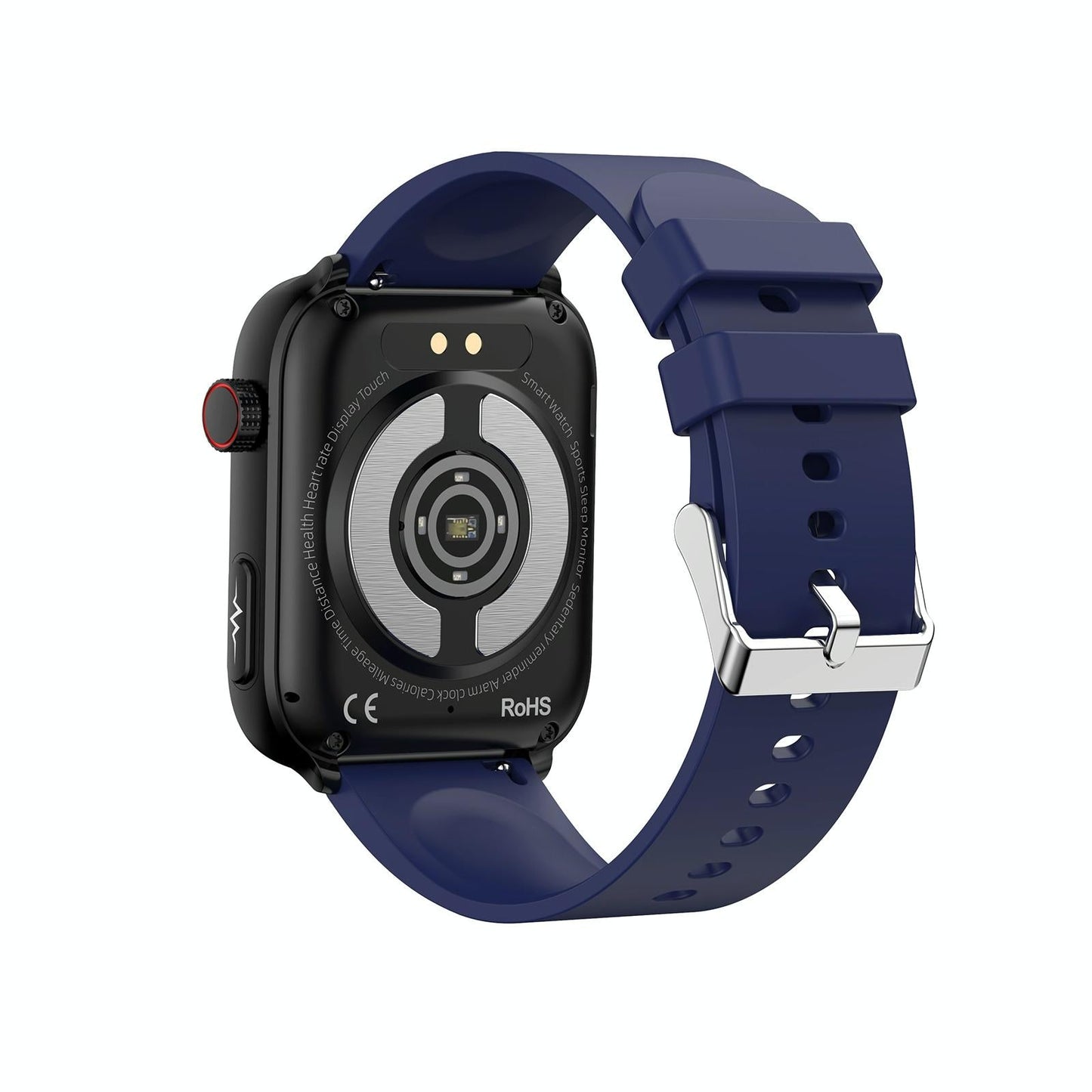1.91 Inch Ips Screen Ip67 Waterproof Silicone Band Smart Watch Support Body Temperature Monitoring / Ecg - Dark Blue