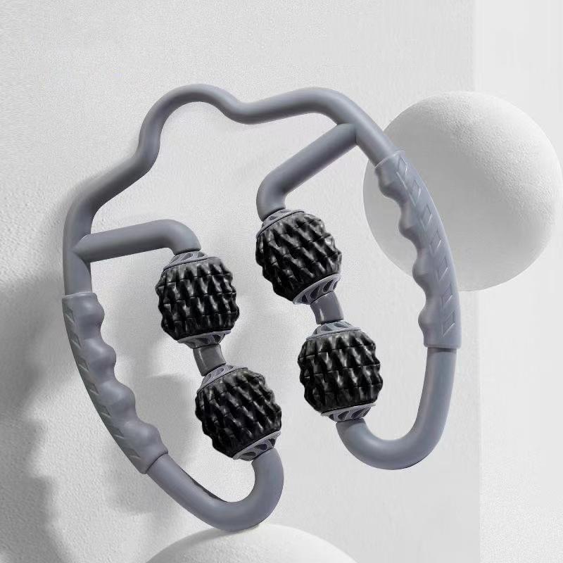 Muscle Massage Roller Foam Shaft For Yoga & Fitness - Fish Bones Type Space Gray - Factory Direct Shop