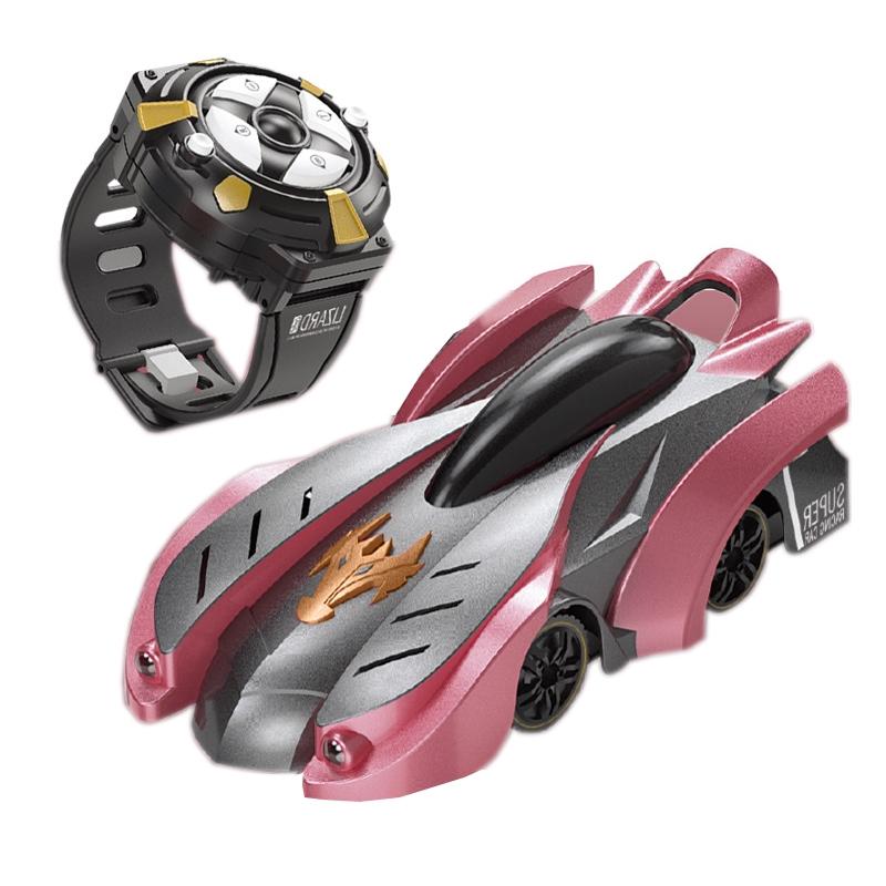 Electric Remote Control Wall Climbing Car for Kids - Mini Toy - Red Charge Watch Rc Edition