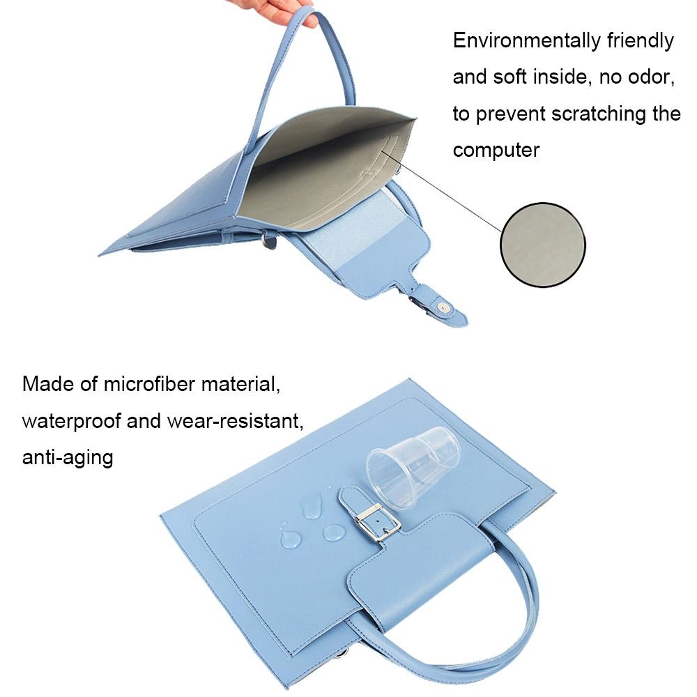 Waterproof Laptop Bag with Power Pack - 13 Inches Portable - Mint Green