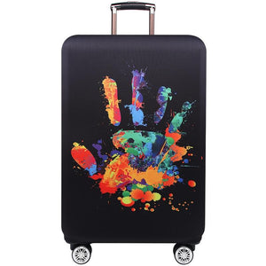 Protective Luggage Cover - Durable Elastic Anti-dust - Small Size - Colourful Handprints