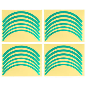 Blue Wheel Hub Sticker Set for Scooter / Bike / Electric Vehicle 2 Pcs - Green