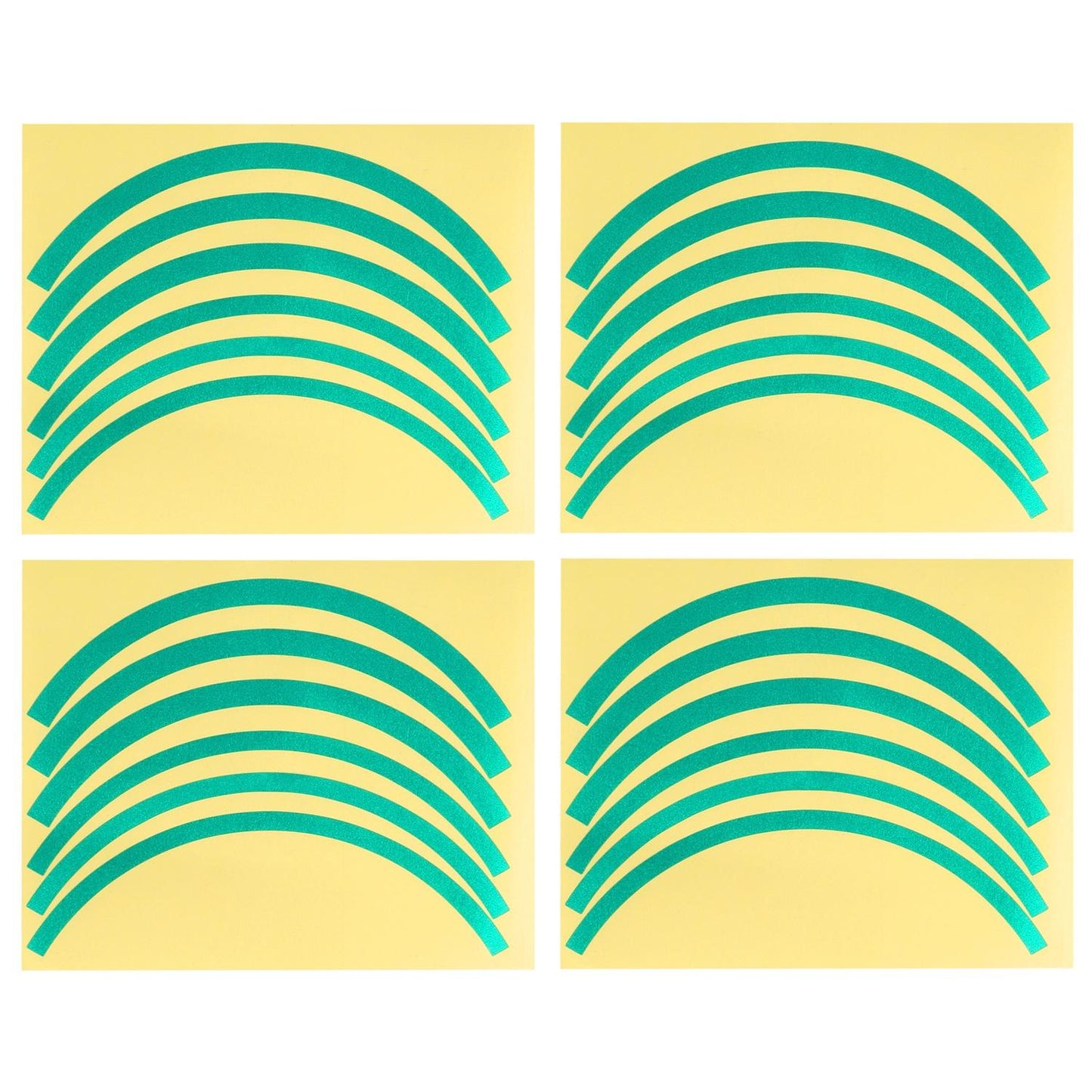 Blue Wheel Hub Sticker Set for Scooter / Bike / Electric Vehicle 2 Pcs - Green