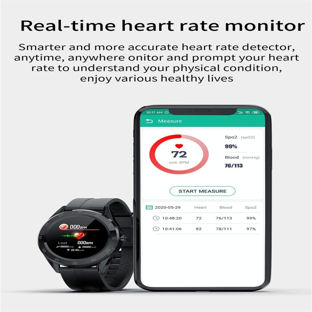 Waterproof Smart Watch With Heart Rate And Sleep Monitoring - Ip68 - Green