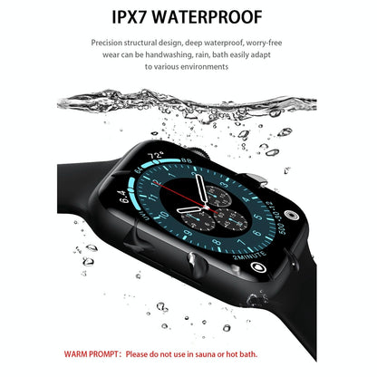 1.75 Inch Full Screen Ip67 Waterproof Smart Watch Support Sleep Monitor / Heart Rate Monitor / Bluetooth Call - Blue