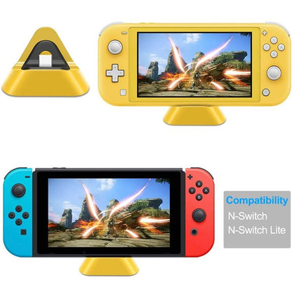2-pack Portable Triangle Charger for Nintendo Switch / Lite - Coral Red