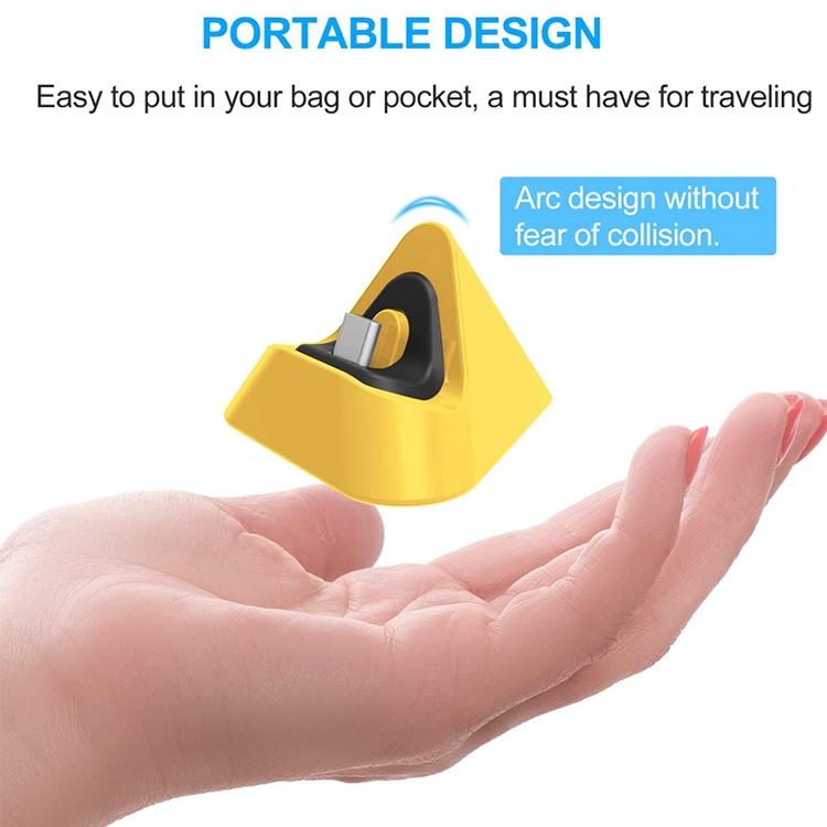 2-pack Portable Triangle Charger for Nintendo Switch / Lite - Coral Red