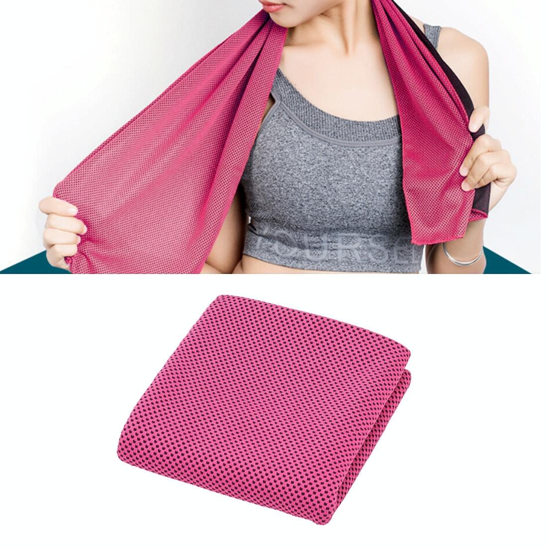 2-pack Enduring Ice Towels - Microfiber Fabric 30*100cm - Ideal for Gym and Sports - Burgundy