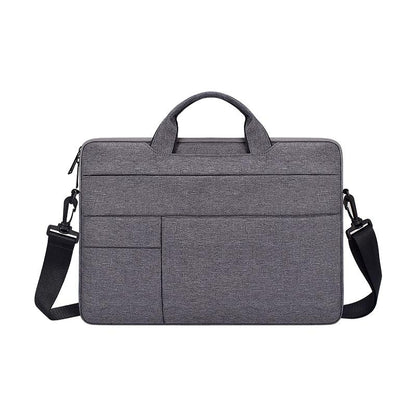 14.1-15.4 Inch Portable Laptop Shoulder Bag in Oxford Cloth & Nylon - Black