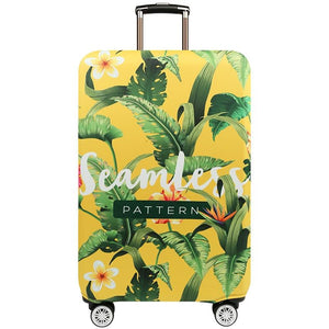 Stretchy Luggage Dust Cover - Durable & Protective - Size l - Banana Leaf Purple - M