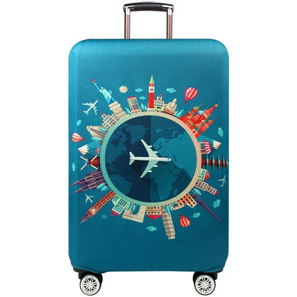 Thickened Luggage Cover - Elastic Wear-resistant Anti-dust Protection - Size l - Colourful Handprints