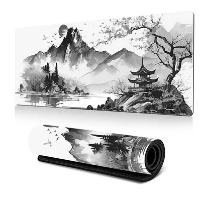 Cherry Blossom Ink Painting Mouse Pad Non Slip - Pattern 15 - 400X900X2Mm