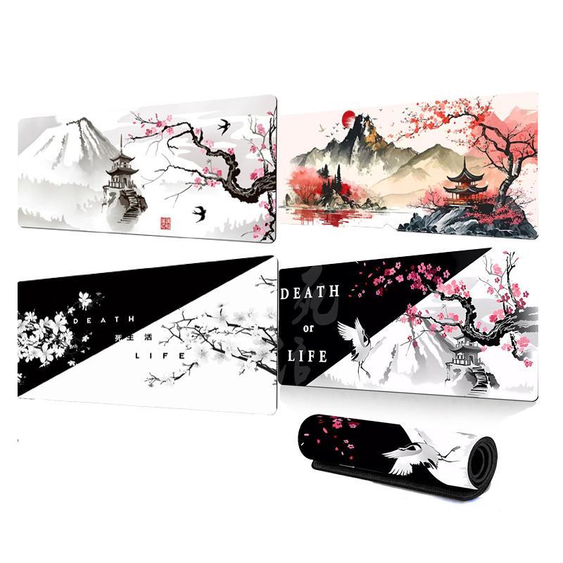 Cherry Blossom Ink Painting Mouse Pad Non Slip - Pattern 15 - 400X900X2Mm