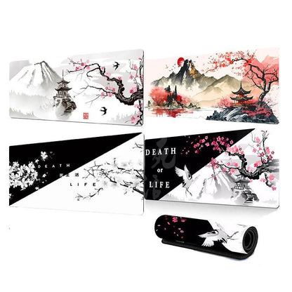 Cherry Blossom Ink Painting Mouse Pad Non Slip - Pattern 15 - 400X900X2Mm
