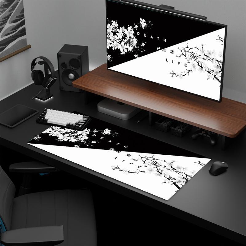 Cherry Blossom Ink Painting Mouse Pad Non Slip - Pattern 15 - 400X900X2Mm