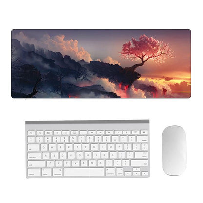 Fantasy Pattern Mouse Pad 400 X 900 X 1.5Mm Hand Painted No Overlock - 5 Volcanic Tree