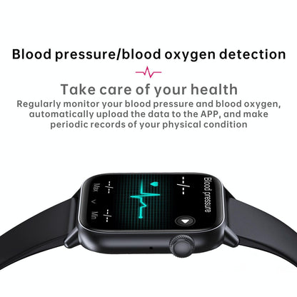 1.83 Inch Bt5.2 Smart Sport Watch Support Sleep / Heart Rate / Blood Oxygen / Temperature / Blood Pressure Health Monitor - Black + Green