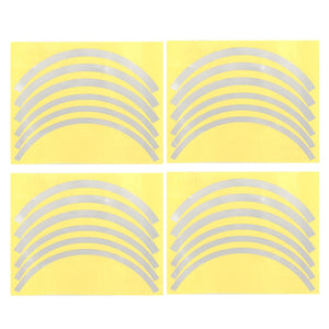 Blue Wheel Hub Sticker Set for Scooter / Bike / Electric Vehicle 2 Pcs - White